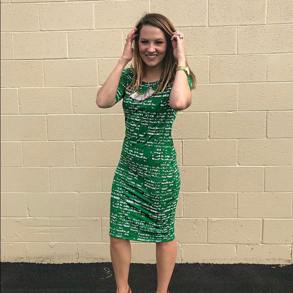 Lularoe green Julia size small